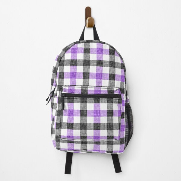 Item preview, purple and black plaid - halloween check designed and sold by littlearrow.