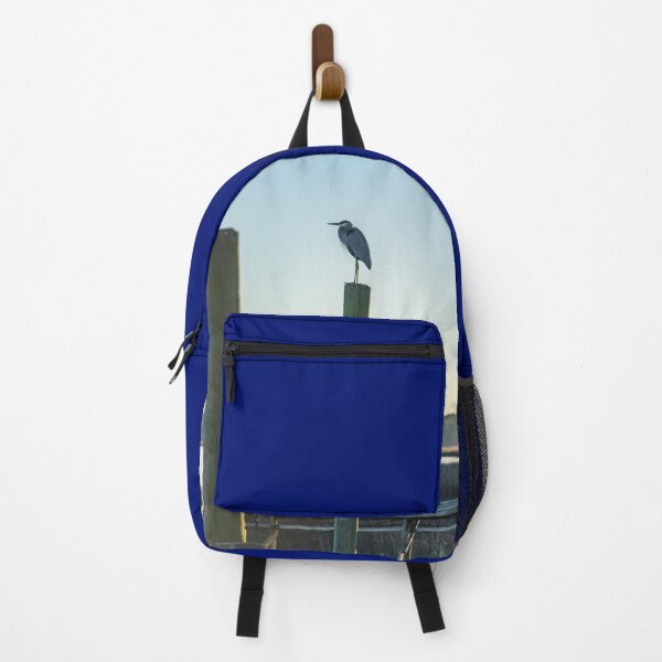 Item preview, Great Blue Heron on a fishing dock 2 designed and sold by KensLensDesigns.