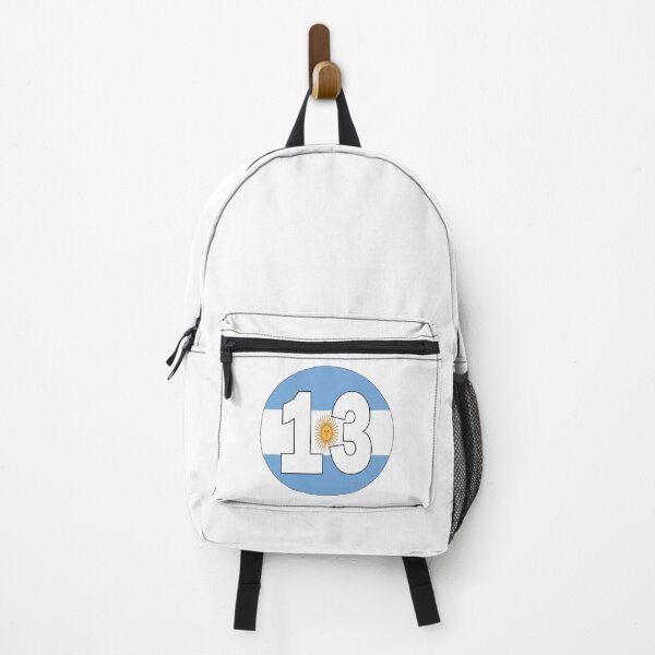 Item preview, Number 13 with Argentina flag on the background designed and sold by AllShirts21.