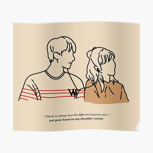 Put Your Head On My Shoulder (Beige) Poster