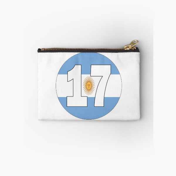 Item preview, Number 17 with Argentina flag on the background designed and sold by AllShirts21.
