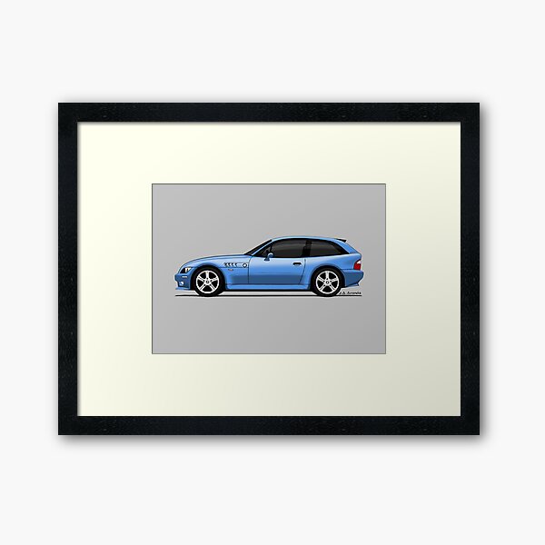 Vista previa del artículo con la obra «Mi dibujo del icónico coupé alemán azul claro», diseñado y vendido por designjaag.