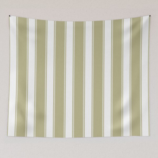 Item preview, Elegant Desert Sage Green and White Striped designed and sold by ArtHanbal.
