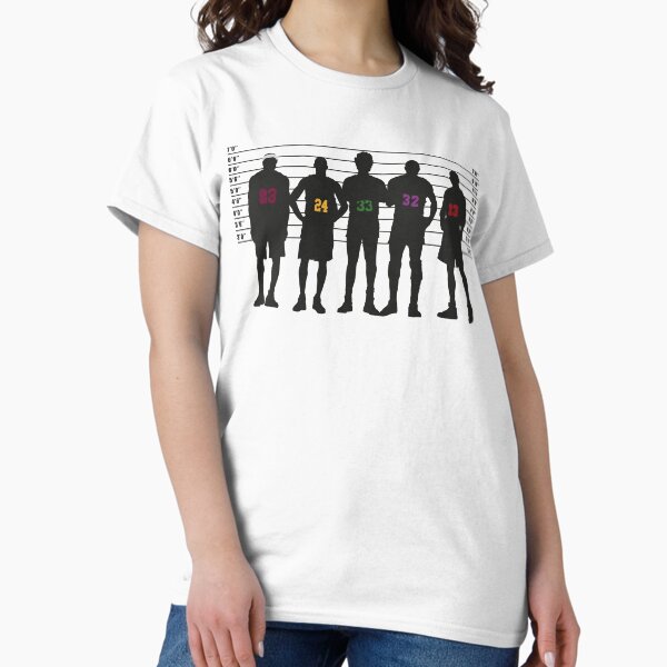 Item preview, Greatest NBA legends police lineup - Lebron James ,Kobe Bryant, Larry Bird, Magic Johnson, and Michael Jordan designed and sold by COURT-VISION.
