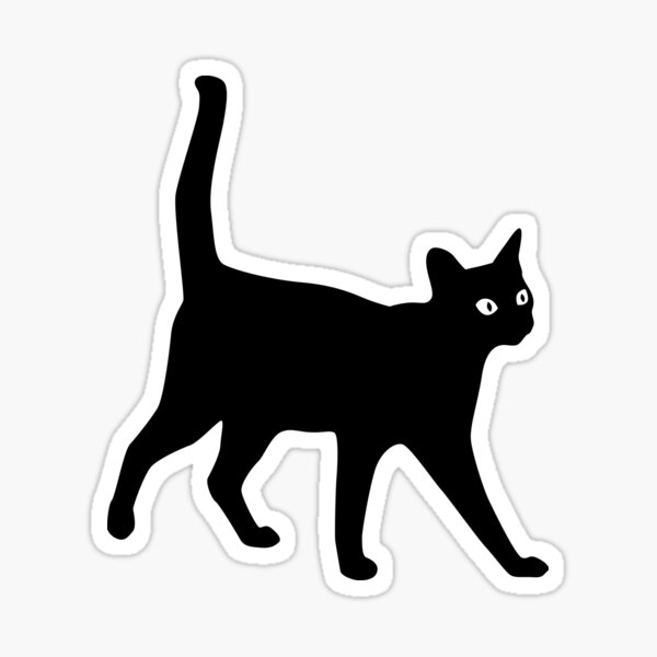 Vista previa del artículo con la obra «Gato negro», diseñado y vendido por zackup.