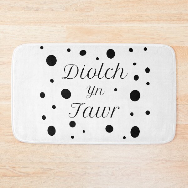 Item preview, Diolch yn Fawr-Black Polka designed and sold by MammaPanda.