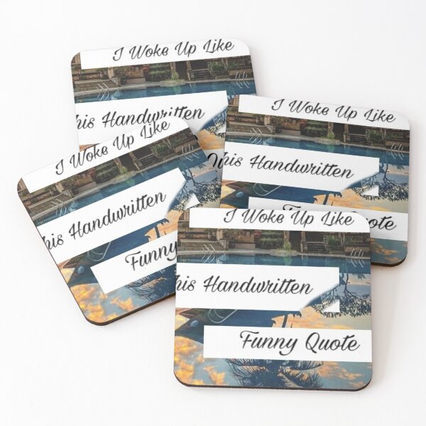 Item preview, I woke up like this handwritten funny quote  designed and sold by Sh Sh.