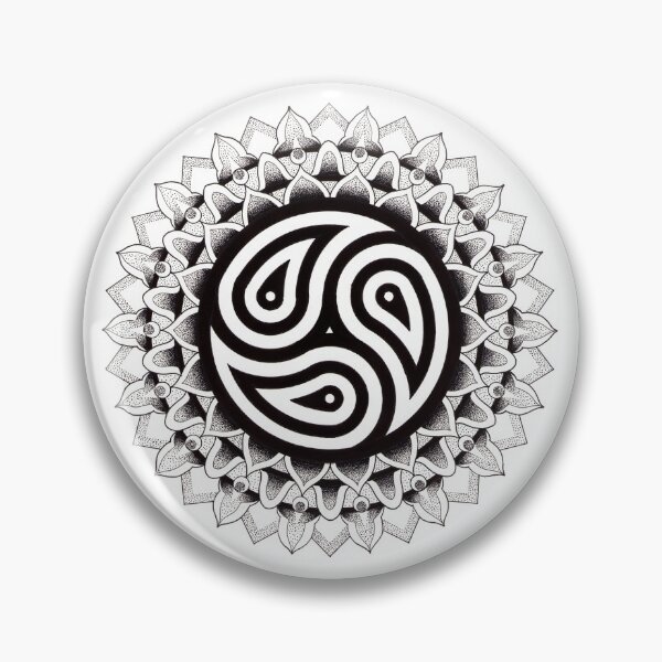 Item preview, Geometric mandala with three drops designed and sold by René Voortwist Pen and Ink art.