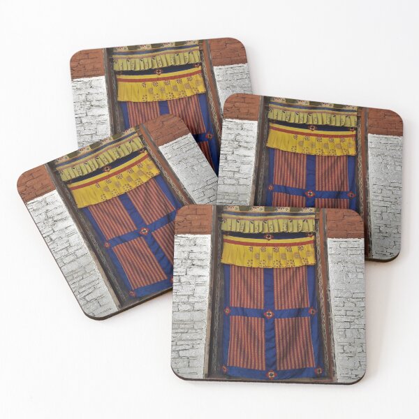 Item preview, Vintage door tribal architecture from Bhutan designed and sold by PrakritiPrints.