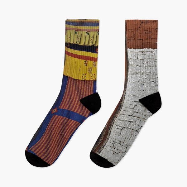 Item preview, Vintage door tribal architecture from Bhutan designed and sold by PrakritiPrints.