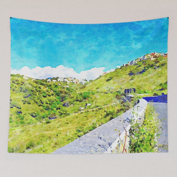 Item preview, Landscape with road and village designed and sold by Giuseppe Cocco.