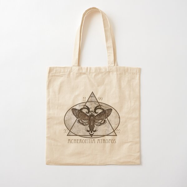 Death's head hawkmoth - Black Version Cotton Tote Bag