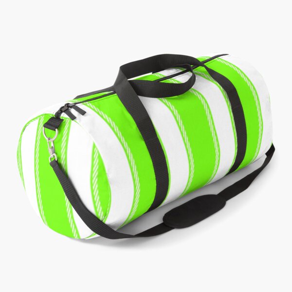 Item preview, Bright Fluorescent Green and White Striped Edit designed and sold by ArtHanbal.