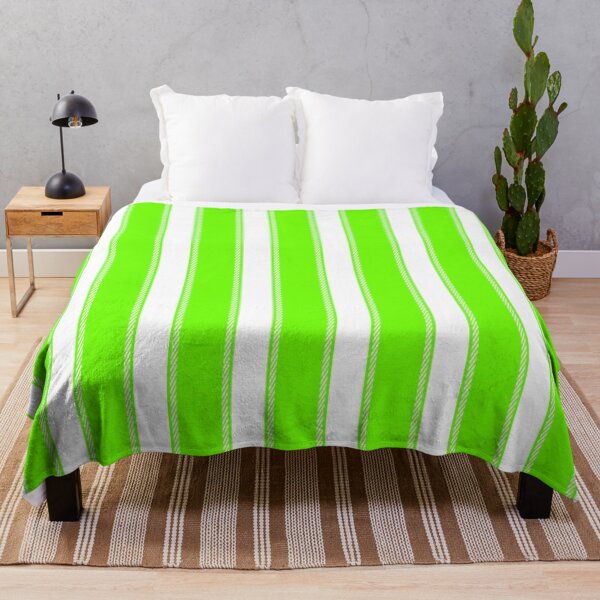 Item preview, Bright Fluorescent Green and White Striped Edit designed and sold by ArtHanbal.