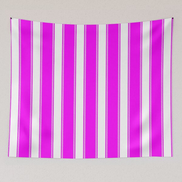 Item preview, Fuchsia Pink and White Striped designed and sold by ArtHanbal.