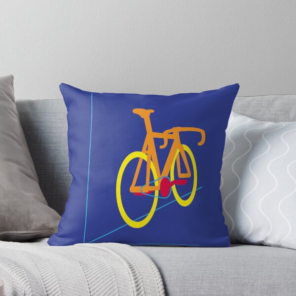 Item preview, Pop Art Orange Frame Leaning Bicycle designed and sold by RabeDesigns.