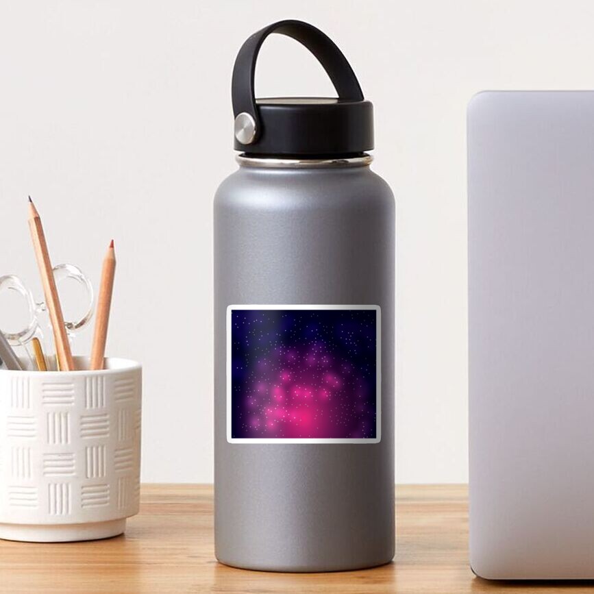 Pink Glowing Galaxy Night Sky Sticker