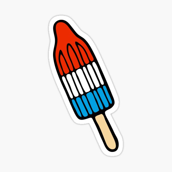 Rocket Popsicle Pattern Sticker