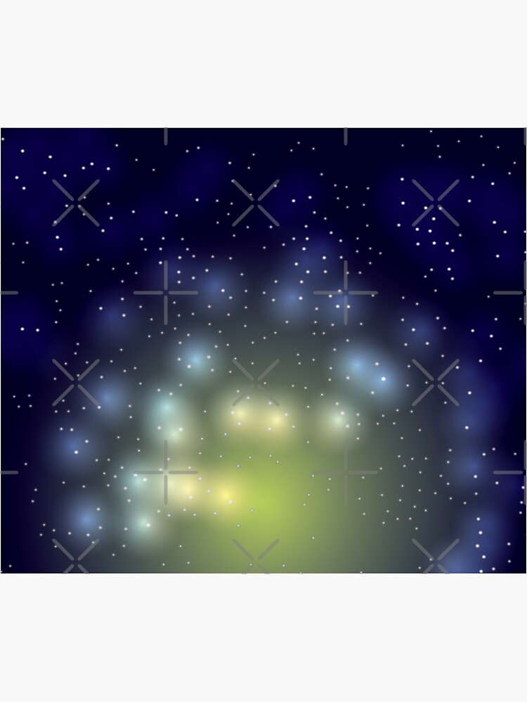 Yellow Glowing Galaxy Starry Night Sky by chanzds