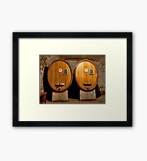 Wine Cellar Twins Framed Print