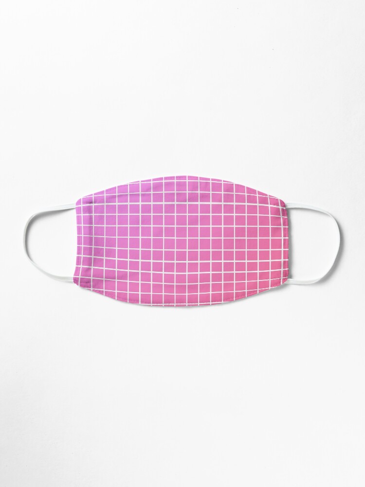 vaporwave gradient on a white grid mask by jatiiwkeh redbubble redbubble