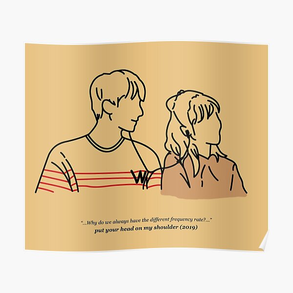 "Put Your Head On My Shoulder (Light Orange)" Poster for Sale by niica