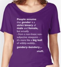 Wibbly-Wobbly, Gendery-Bendery Women's Relaxed Fit T-Shirt
