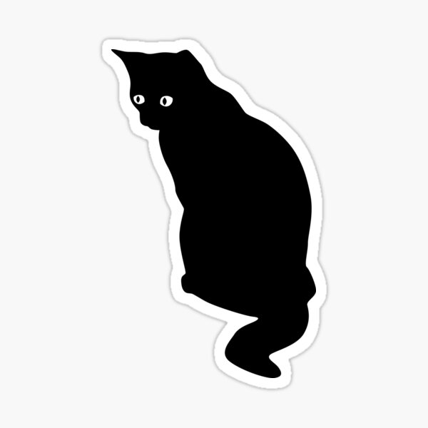 Vista previa del artículo con la obra «Gato negro», diseñado y vendido por zackup.