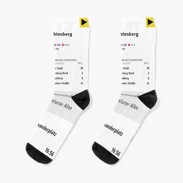 U-Bahnhof Lichtenberg (Displayanzeige) Socken