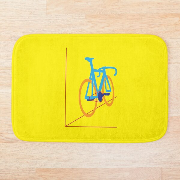Aperçu de l'œuvre Vélo penché avec cadre bleu clair Pop Art créée et vendue par RabeDesigns.