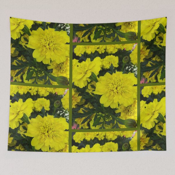 Item preview, Bright Yellow Marigolds, Floral Photography by Courtney Hatcher designed and sold by cghatcherart.
