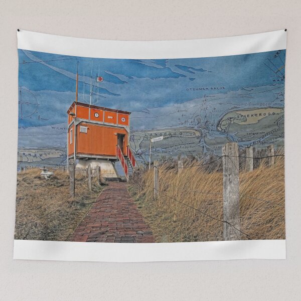 Item preview, Langeoog with lifeboat station designed and sold by Pioooh.