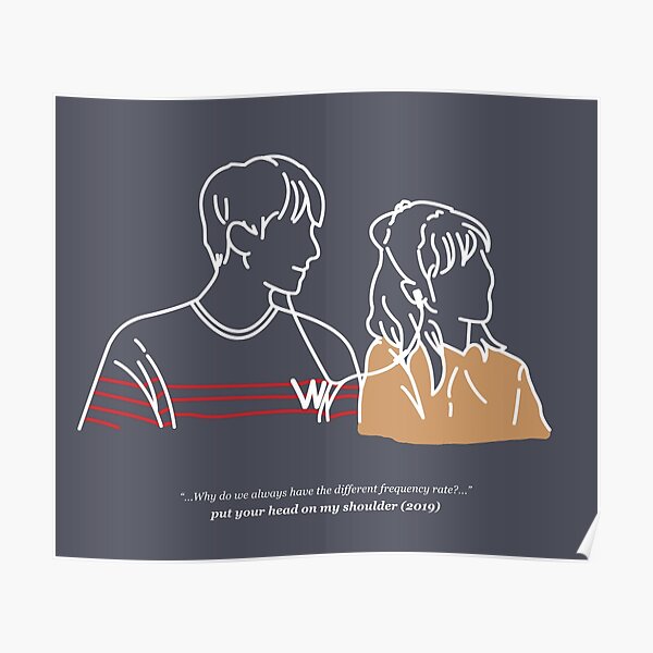 Put Your Head On My Shoulder (Dark Navy) Poster