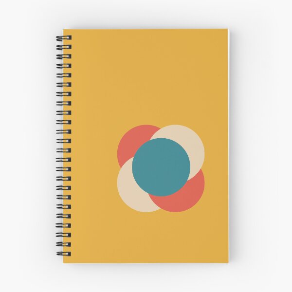 Item preview, Minimalist Mid Century Circles Blue on Yellow designed and sold by 3pennyphilo.