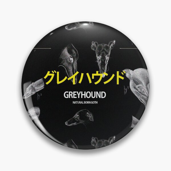 Item preview, GREYHOUND black and yellow designed and sold by NaturalBornGoth.