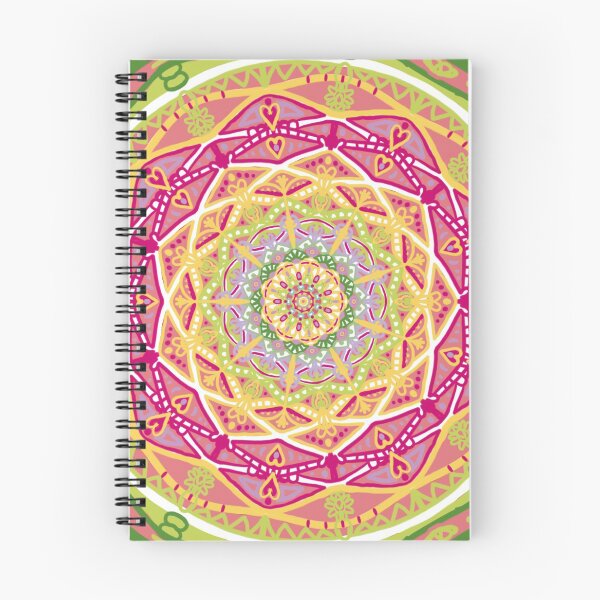Item preview, Intricate pink, green, yellow and purple mandala designed and sold by chloemaeward.