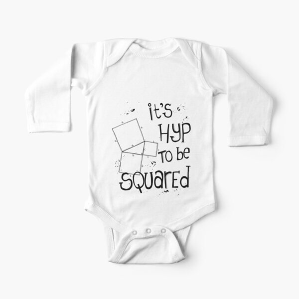 It's Hyp to be Squared (black) Long Sleeve Baby One-Piece