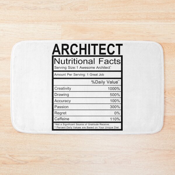Item preview, Architect Nutritional Facts designed and sold by designsnmore.