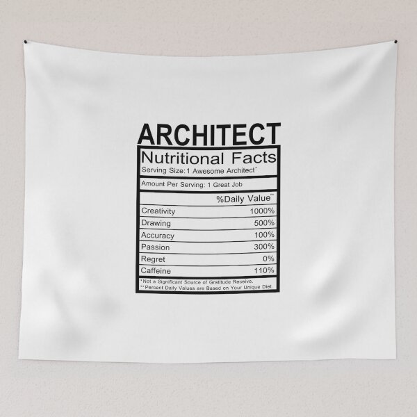 Item preview, Architect Nutritional Facts designed and sold by designsnmore.