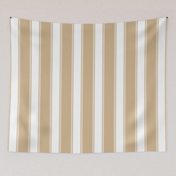 Item preview, Sandy Tan and White Striped designed and sold by ArtHanbal.