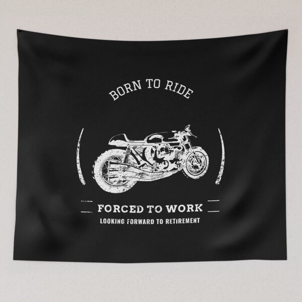 Item preview, Born To Ride, Forced To Work - distressed grunge effect designed and sold by JodyzDesigns.