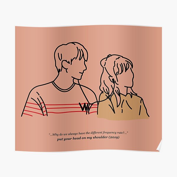 Put Your Head On My Shoulder (Soft Pink) Poster