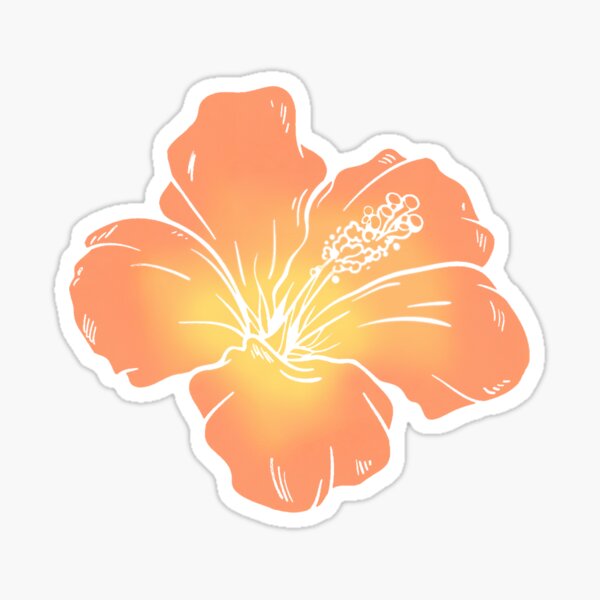 Hibiscus Flower Sticker