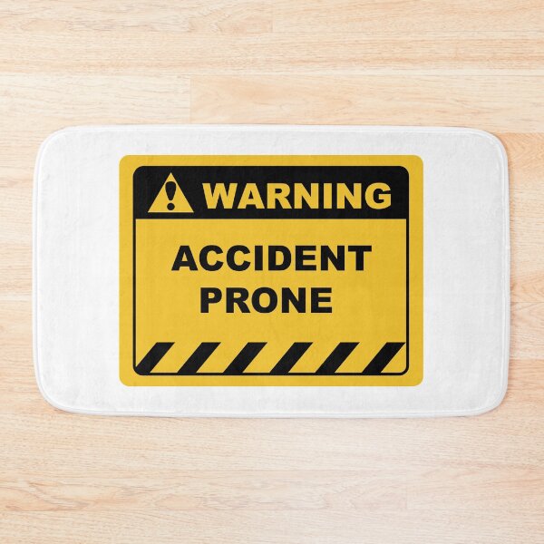 Item preview, Human Warning Label / Sign ACCIDENT PRONE Sayings Sarcasm Humor Quotes designed and sold by ColorMeHappy123.