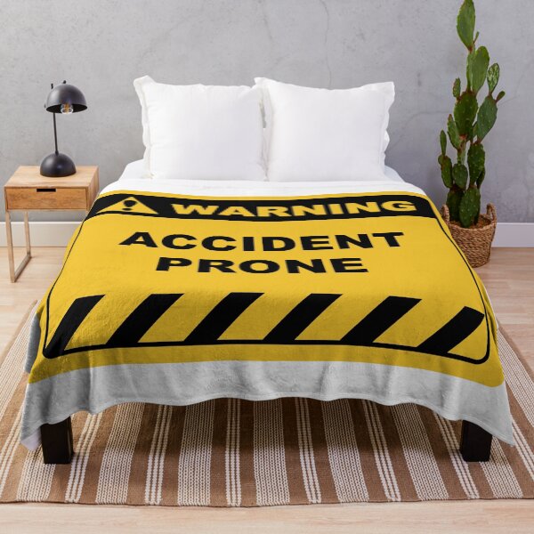 Item preview, Human Warning Label / Sign ACCIDENT PRONE Sayings Sarcasm Humor Quotes designed and sold by ColorMeHappy123.