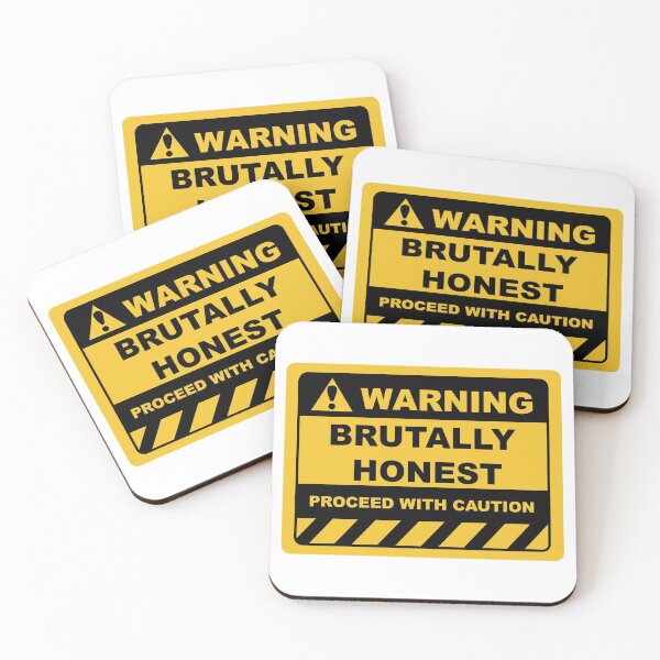 Item preview, Funny Human Warning Label / Sign BRUTALLY HONEST Sayings Sarcasm Humor Quotes designed and sold by ColorMeHappy123.