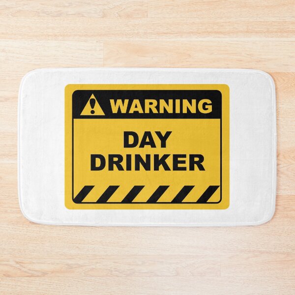Item preview, Funny Human Warning Label / Sign DAY DRINKER Sayings Sarcasm Humor Quotes designed and sold by ColorMeHappy123.