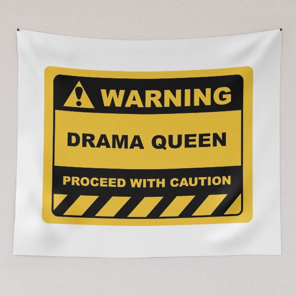 Item preview, Funny Human Warning Label / Sign DRAMA QUEEN Sayings Sarcasm Humor Quotes designed and sold by ColorMeHappy123.
