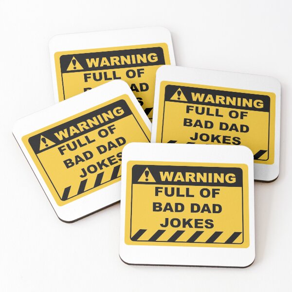 Item preview, Funny Human Warning Label / Sign FULL OF BAD DAD JOKES Sayings Sarcasm Humor Quotes designed and sold by ColorMeHappy123.