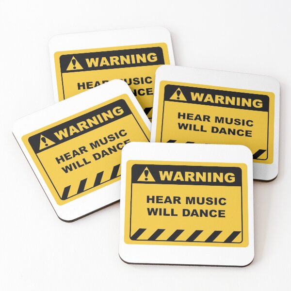 Item preview, Funny Human Warning Label / Sign HEAR MUSIC WILL DANCE Sayings Sarcasm Humor Quotes designed and sold by ColorMeHappy123.